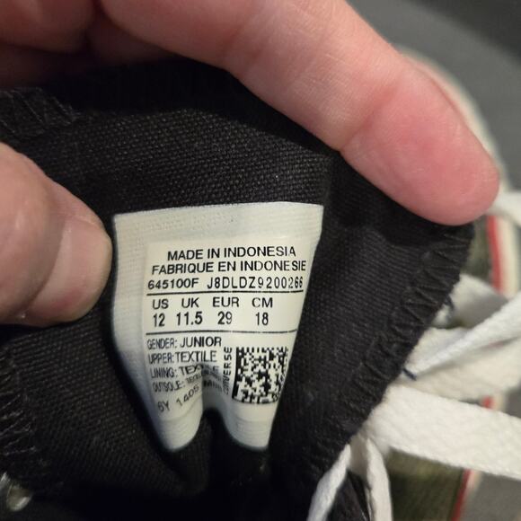 Converse Junior Chuck Taylor Zip Back Hi Top 6Y Sneakers sz 12 - Picture 5 of 6